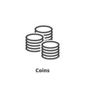 Money, Coins icon, vector symbol.