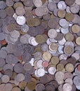 Money coins of past currencies obsolete vintage