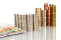 Money columns Royalty Free Stock Photo