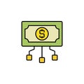 money, commotion line icon. Elements of finance illustration icon. Premium quality graphic design icon. Can be used for