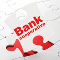 Money concept: Bank Cooperative on puzzle background Royalty Free Stock Photo