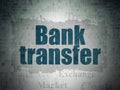 Money concept: Bank Transfer on Digital Data Paper background Royalty Free Stock Photo