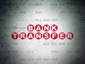 Money concept: Bank Transfer on Digital Data Paper background Royalty Free Stock Photo