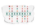 Money concept: Blockchain in Crossword Puzzle Royalty Free Stock Photo