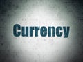 Money concept: Currency on Digital Data Paper background