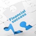 Money concept: Financial Success on puzzle background Royalty Free Stock Photo