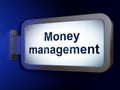 Money concept: Money Management on billboard background Royalty Free Stock Photo