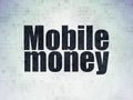 Money concept: Mobile Money on Digital Data Paper background Royalty Free Stock Photo