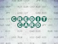 Money concept: Credit Card on Digital Data Paper background Royalty Free Stock Photo