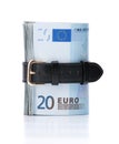 Money concept - tighten belt Royalty Free Stock Photo