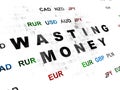 Money concept: Wasting Money on Digital background Royalty Free Stock Photo