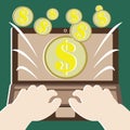 Money concepts with make money by computer