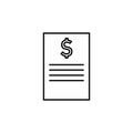 money contract icon. Element of mobile banking for smart concept and web apps. Thin line money contract icon can be used for web