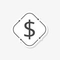 Money convert sticker, simple vector icon