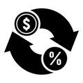 Money converter icon, simple style