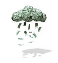 Money could with falling dollars Royalty Free Stock Photo