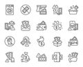 Money crime line icons. Fraud, Online thief and Steal cash set. Vector