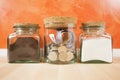 Money in crystal jar Royalty Free Stock Photo