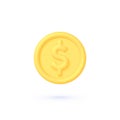 Money 3d icon in 3d style on white background. Business vector icon. Currency icon. Vector 3d illustration.