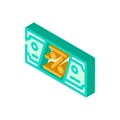 money discount isometric icon vector illustration