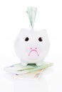 Money does not make me happy. Royalty Free Stock Photo