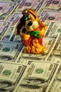 Money dogging faithful alert dog, oldest pet. The dog represents such good qualities as loyalty, alertness, affection, sincerity