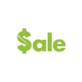 Money dollar cut price sale text logo vector Royalty Free Stock Photo