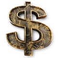 money dollar in a gold dollar sign logo