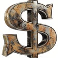 money dollar in a gold dollar sign logo