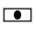 Money dollar note silhouette vector symbol icon design.