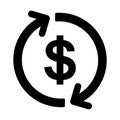 Money dollar transaction icon