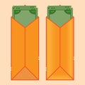 Money, dollars in an envelope. Vector illustration of dollars in a yellow envelope. Money, bills, dollars