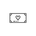 Money donation icon vector