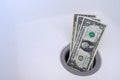 Money Down the Drain Royalty Free Stock Photo