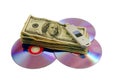 Money and DVDs Royalty Free Stock Photo