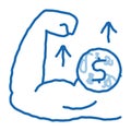 money earned by force doodle icon hand drawn illustration