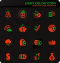 Money icon set