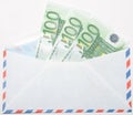 Money in an envelope Royalty Free Stock Photo