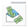 Money envelope color icon