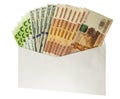 Money in envelope. Royalty Free Stock Photo