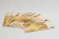 Money 50Euro banknote. isolated Royalty Free Stock Photo