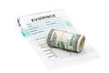 Money evidence Royalty Free Stock Photo