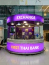 Money exchange desk at Suvanaphumi Airport Royalty Free Stock Photo