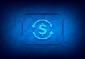 Money exchange dollar sign icon abstract digital design blue background Royalty Free Stock Photo