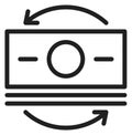 Money exchange icon. Currency converter service symbol