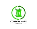 Money exchange logo template, Currency exchange vector design, Exchange arrows and dollar logotype