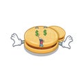 Money eye alfajores isolated with in the mascot