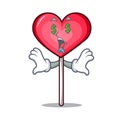 Money eye heart lollipop mascot cartoon