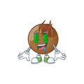 Money eye medlar fruits cartoon character for design logo