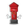 Money eye pillar box on a cartoon highway